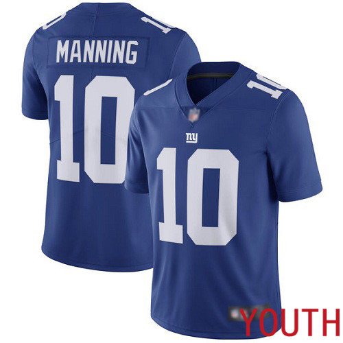 Youth New York Giants #10 Eli Manning Royal Blue Team Color Vapor Untouchable Limited Player Football NFL Jersey->youth nfl jersey->Youth Jersey